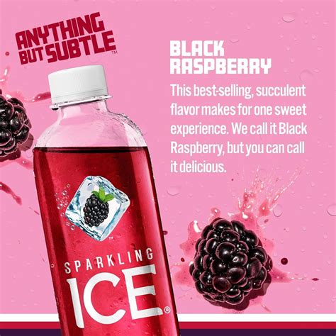 Sparkling Ice Black Raspberry Water Zero Sugar Flavored Water