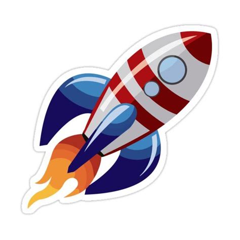 Rocket Ship Sticker Decorate Your Personal Items With One Raz