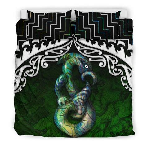 AIO Pride New Zealand Maori Manaia Poutama 3 Piece Duvet Cover Set