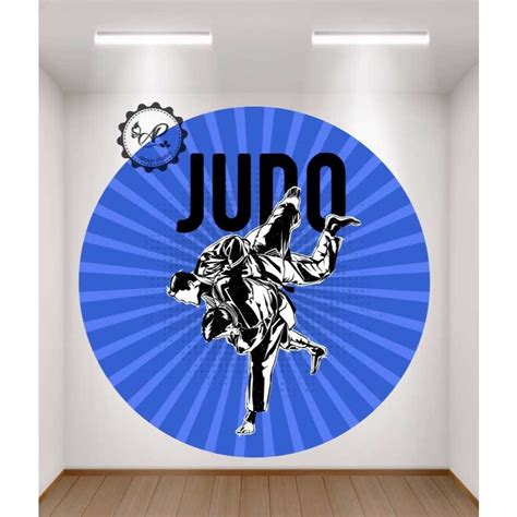 Painel Redondo Tecido Sublimado Tema Judo Karat Shopee Brasil