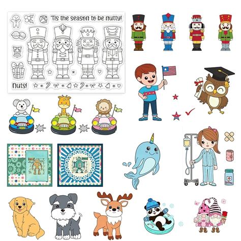 Nutcracker Silicone Clear Stamps Guards Transparent Stamps For Holiday