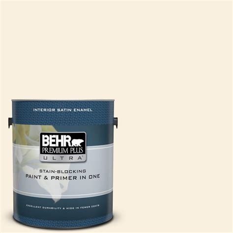 Behr Premium Plus Ultra Gal Pwn Elegant Ivory Satin Enamel