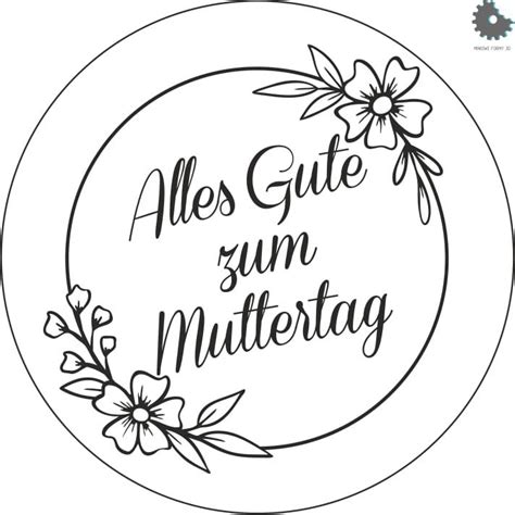 Alles Gute zum Muttertag - Acrylstempel Miniowe Formy 3D