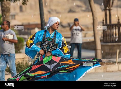Whirling Dervish Performance At The Citadel Cairo Egypt Stock Photo