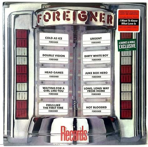 Foreigner Records Greatest Hits Red Vinyl Barnes And Noble Lp