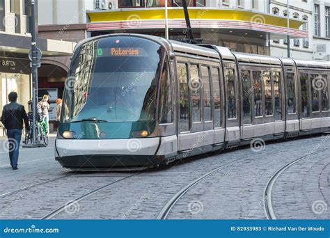 Modern Tram In Strasbourg France Editorial Stock Photo Image Of