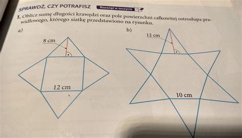 Oblicz Sum D Ugo Ci Kraw Dzi Oraz Pole Powierzchni Ca Kowitej