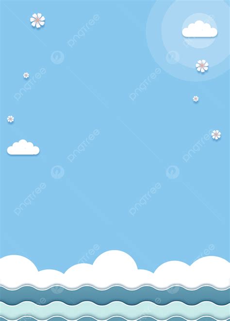 Blue Cartoon Illustration Style Background Wallpaper Image For Free ...