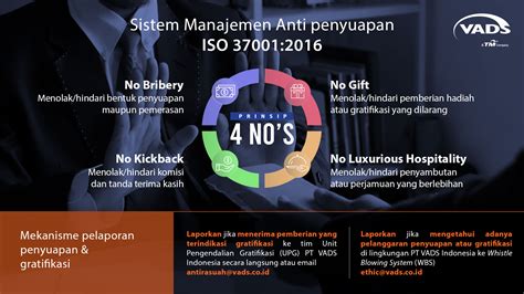 Vads Pt Vads Indonesia Berkomitmen Menerapkan Kebijakan Sistem