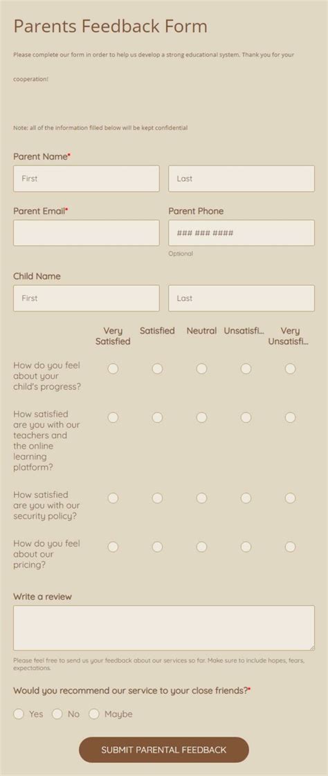 Visitor Feedback Form Template 123 Form Builder