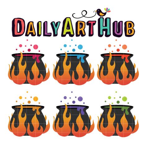 Halloween Cauldron Clip Art Set – Daily Art Hub // Graphics, Alphabets ...