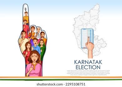 Illustration Different People Showing Voting Finger Stock Vector