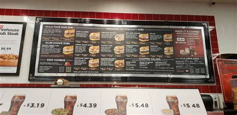 Menu At Firehouse Subs New Market Square Fast Food Wichita N Maize Rd Ste 111