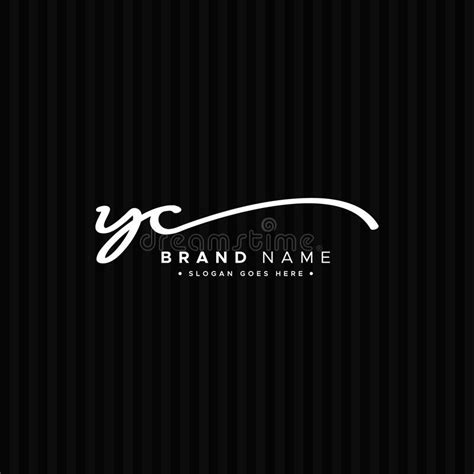 Letra Inicial Logotipo De Yc Logotipo Estilo De Firma Manuscrita