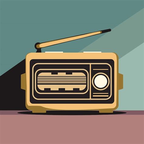 Premium Vector Vintage Radio Flat Object Illustration Art