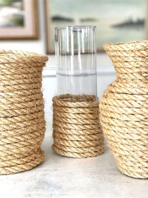 Jute Rope Vase Craft Deko