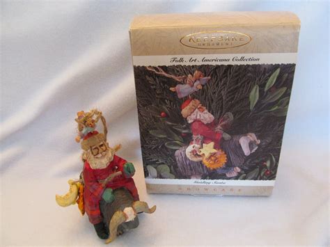 Hallmarks Folk Art Americana Collection Vintage Santa Riding A Yak