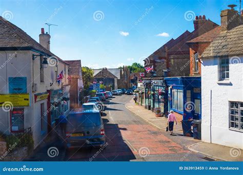 Street View Of Minster Village Kent England Editorial Stock Image