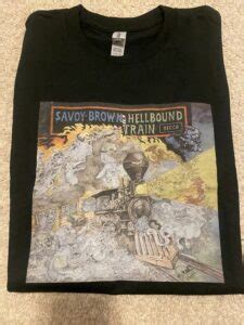 Hellbound Train Classic Tee Shirt Black Short Sleeve Savoy Brown