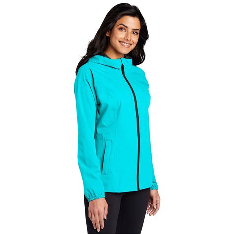 Port Authority L407 Ladies Essential Rain Jacket Light Cyan Blue