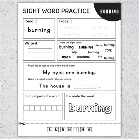 Th Fry Sight Words Fry S Eighth Sight Words Worksheets Set