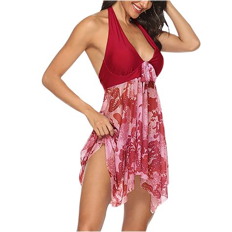 Tponi Womens Swimsuits Piece Two Piece Sets Wine Clearance Underwear Bikini L Walmart