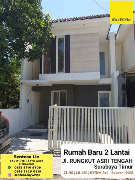 Dijual Rumah Rungkut Asri Tengah Surabaya Timur Plus 3 AC Tandon Air