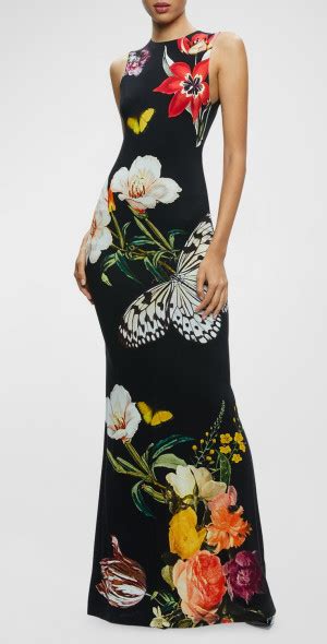 Alice Olivia Delora Open Back Sleeveless Maxi Dress