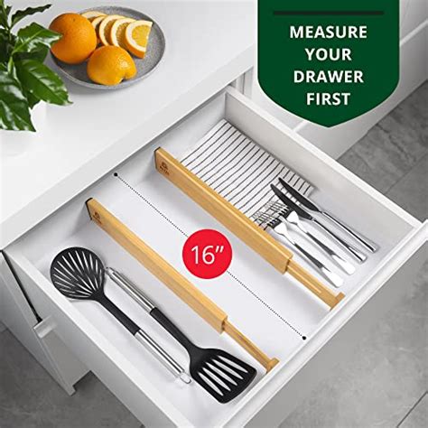 Royal Craft Wood Adjustable Bamboo Drawer Dividers Organizers