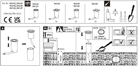 Paulmann 94727 LED Recessed Floor Luminaire Gold Light Instruction Manual