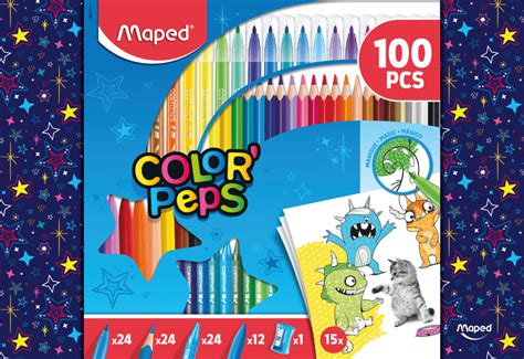 Kit de coloriage 100 pièces 15 coloriages Maped France