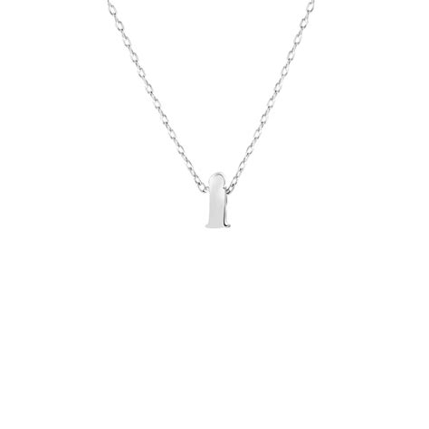 stalen ketting met hanger letter lucardi nl