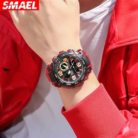 SMAEL Military Wrist Watches For Men SMAEL Brand 1921 Dual Time Zone ...