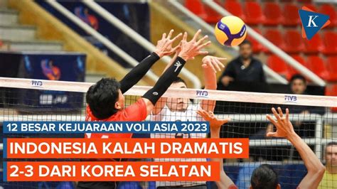 Hasil Timnas Voli Indonesia Vs Korea Selatan Dramatis Senam Jantung Di