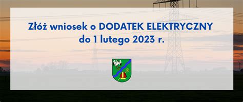 Dodatek Elektryczny Z Wniosek Gmina Bra Szczyk Portal Gov Pl