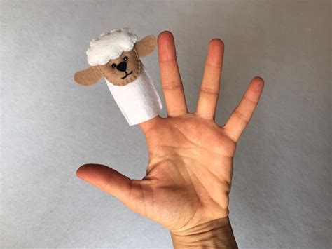 Pdf Pattern Felt Pattern Sheep Finger Puppet Pattern Sheep Etsy