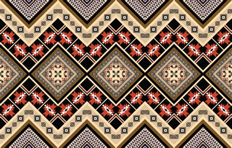 Colorful geometric ethnic pattern. Oriental, western, aztec, tribal ...