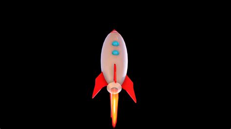 3d Stylized Space Rocket Turbosquid 2227734