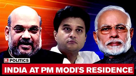 Mega Twist Jyotiraditya Scindia Reaches Pm Modis Residence With Amit