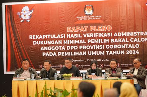 Hasil Vermin Dukungan Minimal Pemilih Bacalon DPD RI Dapil Gorontalo