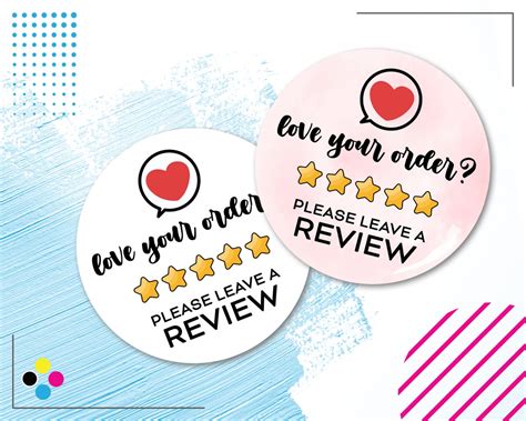 Love Your Order Etsy Label Leave A Review Label Etsy Etsy