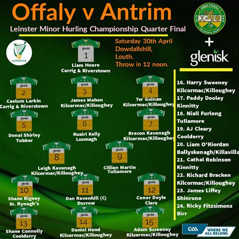 Official Offaly Gaa On Twitter The Offaly Gaa Minor Hurling Team To