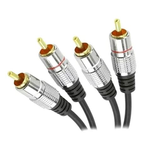 Cabo Audio Rca 2 2 3 Metros Profissional Plug Metal Fitz Pix Cabo