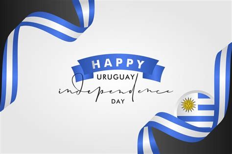 Premium Vector Uruguay Independence Day Background Design