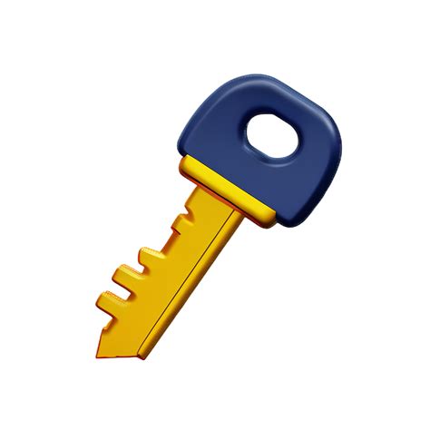 Key 3d Rendering Icon Illustration 28606324 Png