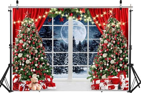 Amazon Wolada Christmas Backdrop Christmas Window Backdrop Night