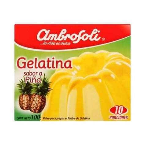 Super El Trebol Gelatina Ambrosoli Piña 100 Grs