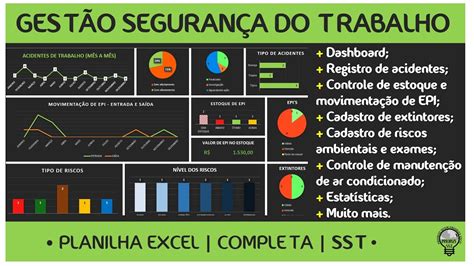 Planilha Excel Gestão em Segurança no Trabalho 10 em 1 YouTube