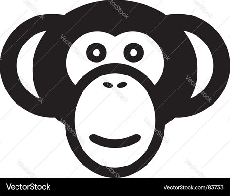 Monkey head Royalty Free Vector Image - VectorStock