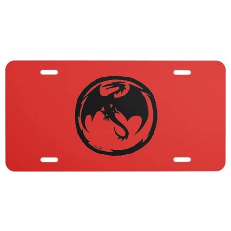 black dragon red aluminum car license plate zazzle